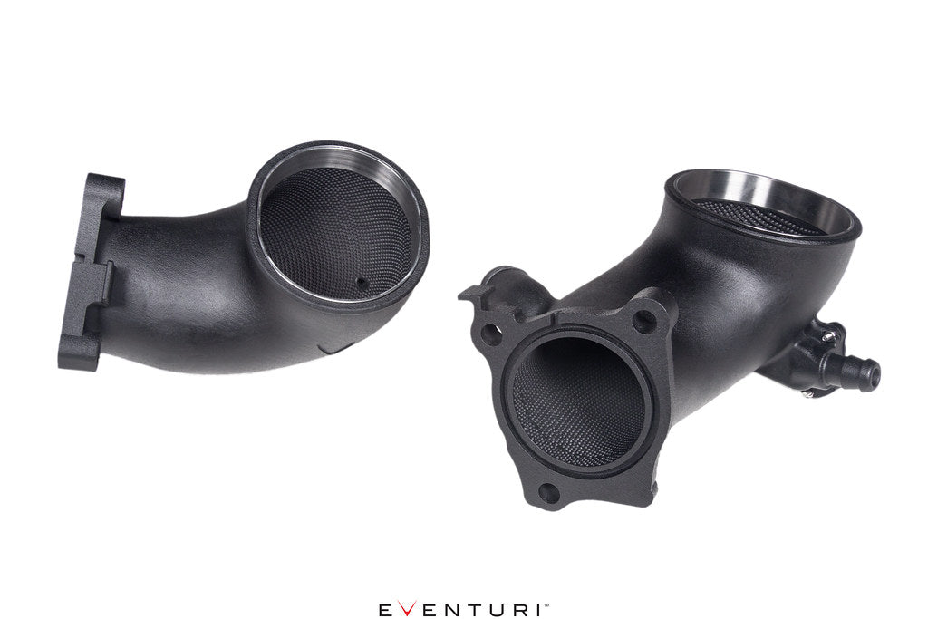 Two black automotive parts on a white background with 'Eventuri' branding.