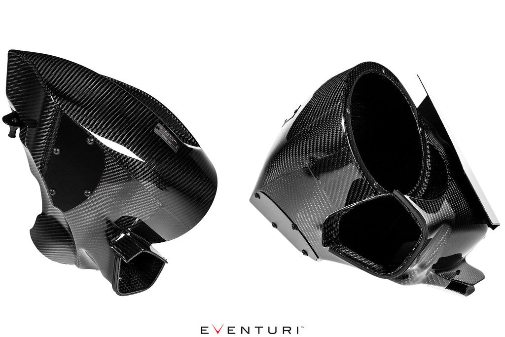Eventuri carbon intake system for Toyota A90 Supra and BMW G29 Z4 M40i B58 on white background