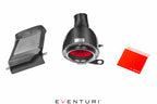 Eventuri Audi 8X S1 Carbon Intake System installed in engine bay, showcasing high-performance carbon fiber components