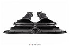 Eventuri black carbon intake system for Audi C8 RS6 and RS7, showcasing sleek performance design on a glossy white background.