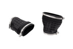 Eventuri black carbon intake system for Audi C8 RS6 and RS7, performance upgrade with detailed view on glossy white background