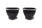 Eventuri Audi C8 RS6 RS7 black carbon performance intake system with gloss finish on a white background.