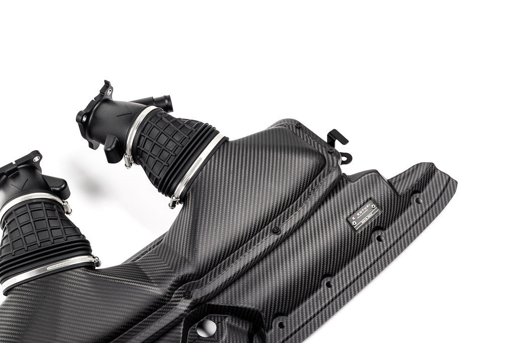 Eventuri black carbon intake system for Audi C8 RS6 and RS7, performance air intake with matte finish and sleek design