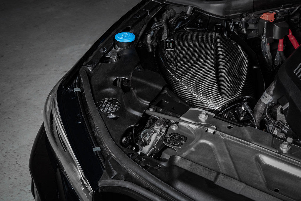 Eventuri carbon intake installed on BMW B58 engine in G20 M340i post November 2018