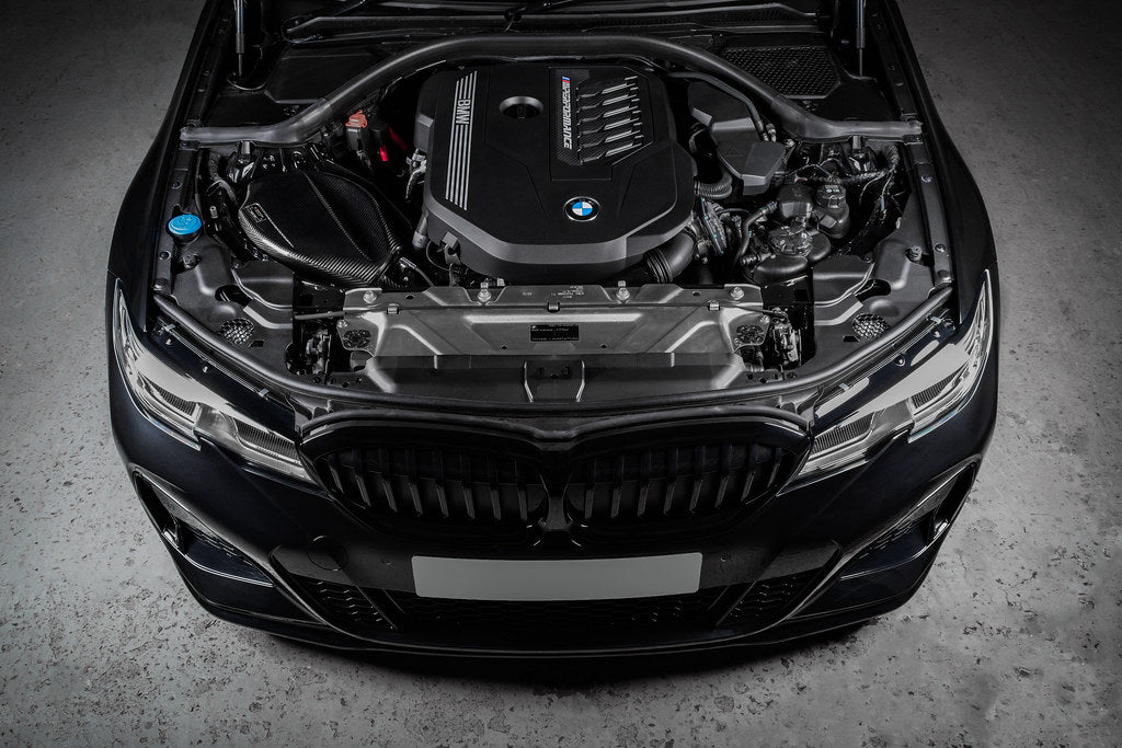Eventuri carbon intake installed on BMW B58 engine in G20 M340i post November 2018
