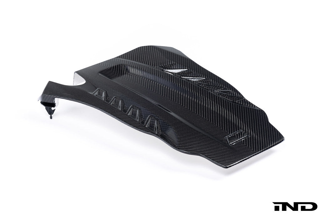 Eventuri black carbon intake system for BMW F95 X5M, F96 X6M, G09 XM, M60i, performance upgrade, shown on white background