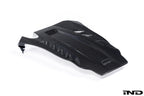 Eventuri black carbon intake system for BMW F95 X5M, F96 X6M, G09 XM, M60i, performance upgrade, shown on white background