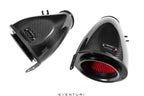 Eventuri black carbon intake system for BMW F95 X5M, F96 X6M, G09 XM, M60i, showcasing sleek performance engine components.