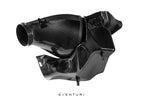 Eventuri black carbon intake system for BMW F95 X5M, F96 X6M, G09 XM, M60i, performance air intake on white background