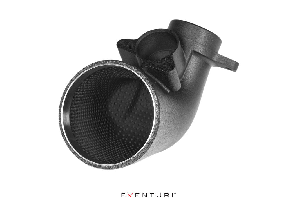 Eventuri gloss black carbon intake system V2 for BMW G8X M2 M3 M4 S58 engine white background