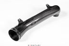 Eventuri black carbon intake system for BMW G8X M2, M3, M4, showcasing performance V2 design on a white background.