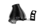 Eventuri BMW Z4M hybrid carbon airbox system with performance intake, featuring sleek white carbon fiber design.