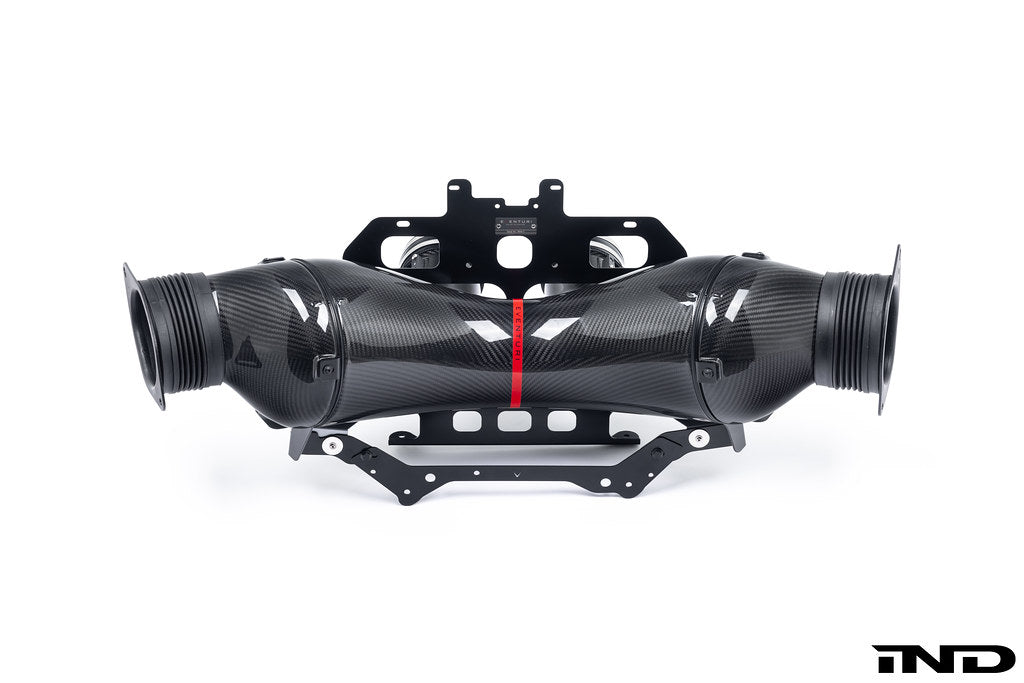 Eventuri carbon intake system for Chevrolet C8 Corvette Z06 Hard-Top Convertible on white background