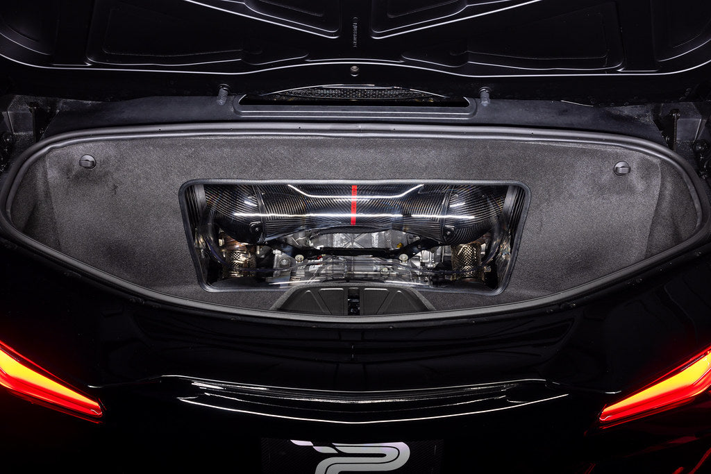 Eventuri carbon intake system installed on Chevrolet C8 Corvette Z06 Coupe LT6 engine