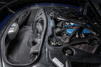 Eventuri Chevrolet Corvette C8 ZR1 hard-top convertible black carbon intake system installed, showcasing sleek performance intake components.