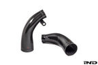 Eventuri Chevrolet Corvette C8 ZR1 hard-top convertible black carbon intake system on a white background