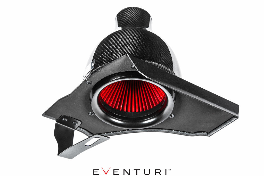 Single Eventuri BMW E39 M5 carbon intake housing shown on a white background
