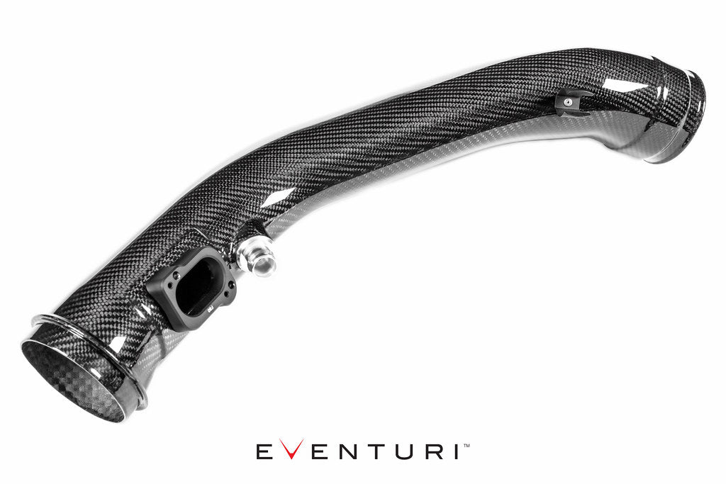 Eventuri carbon intake tube V2 for BMW F8X M3 and M4 S55 white background