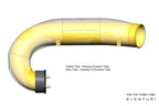 Eventuri FK8 Type R V3 carbon turbo inlet tube cad file showing carbon fiber turbo tube V3 compared to previous generation