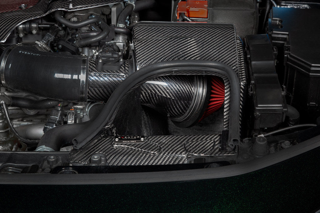 Eventuri carbon intake system installed on Honda Civic FL5 Type R engine bay