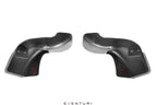 Eventuri black carbon intake scoop set for BMW G8X M3 and M4, performance engine upgrade with matte white finish details