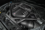 Eventuri matte carbon CSL strut brace installed on BMW G8X M2 M3 M4 engine bay