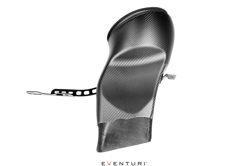 Eventuri GR Yaris carbon intake system in matte white, showcasing sleek performance air intake with carbon fiber components.