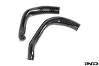 Eventuri gloss carbon charge pipe set for BMW S55 M2 Competition M3 M4 on white background