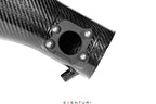 Eventuri Toyota GR86 black carbon intake system with inlet and MAF port, designed for performance and engine enhancement.