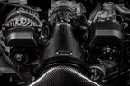 Eventuri Toyota GR86 black carbon intake system installed, showcasing dual-feed performance air intake for improved engine airflow.