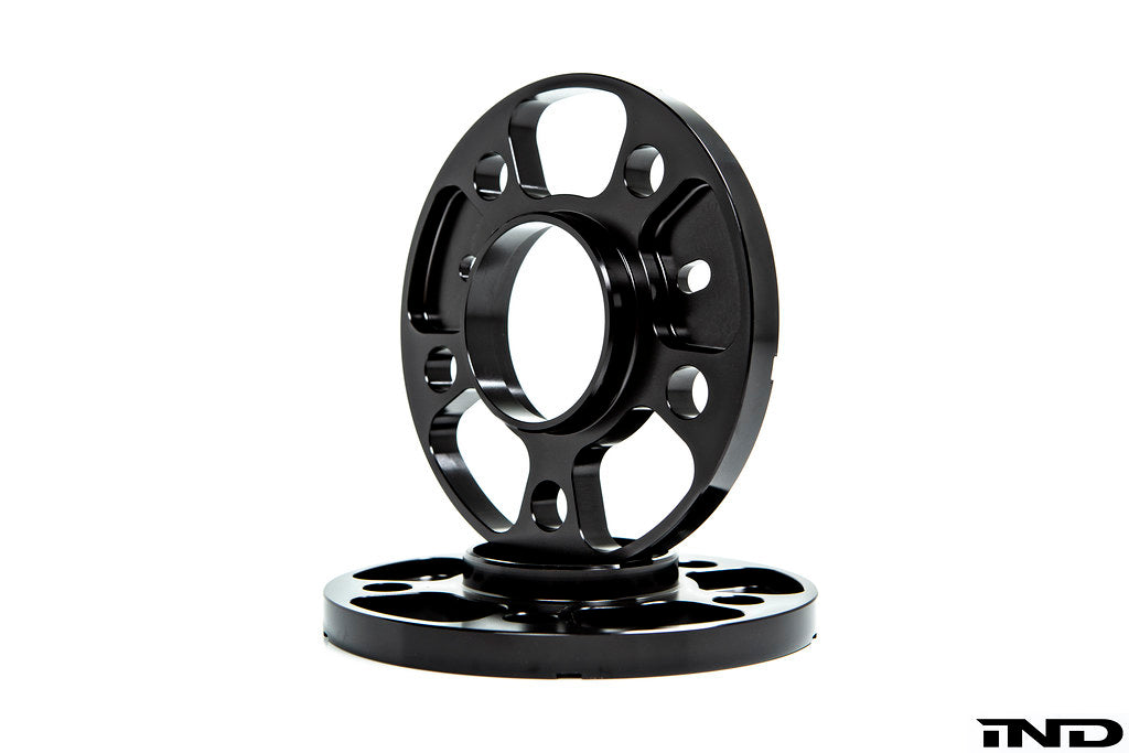 FC BMW / Supra 5x112 wheel spacer kit with no lug bolts, shown on a white background, designed for enhanced wheel fitment.