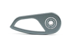 Goldenwrench Blackline Performance BMW M car E-chassis hood latch handle in anthracite grey, interior upgrade with sleek design.