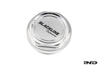 Goldenwrench BMW M Blackline Heritage Motorsport oil cap, exterior view, with black and gold details on a white background.