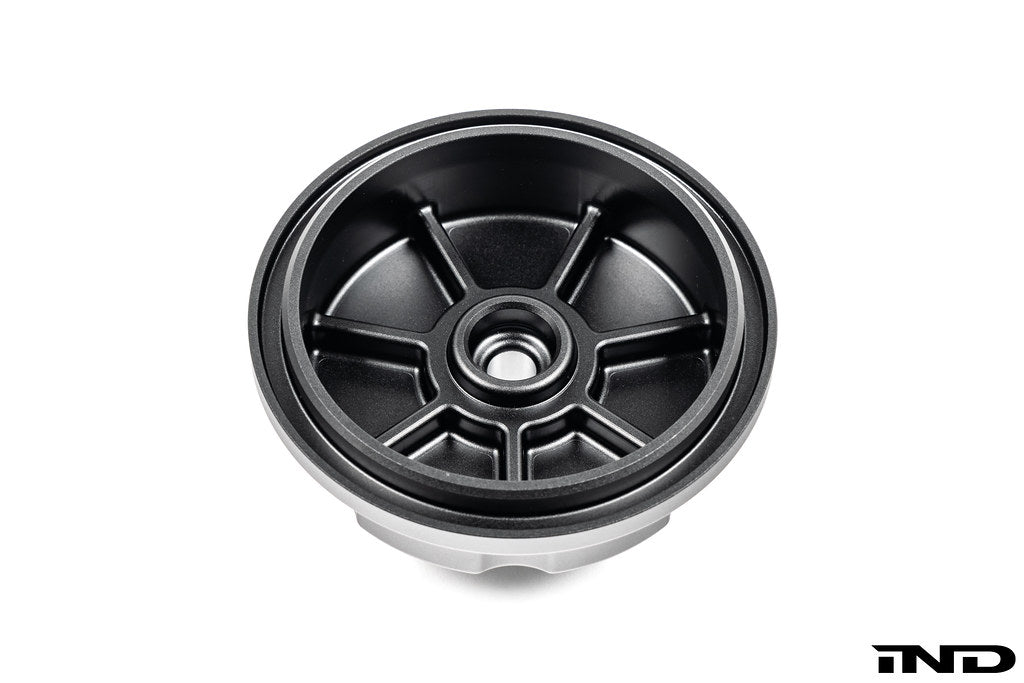 Goldenwrench BMW M50, S50, S52, S54 oil filter cap in white, designed for BMW engine maintenance.