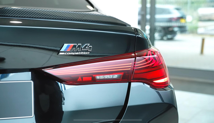 BMW G82 M4 LCI Competition Black Trunk Emblem