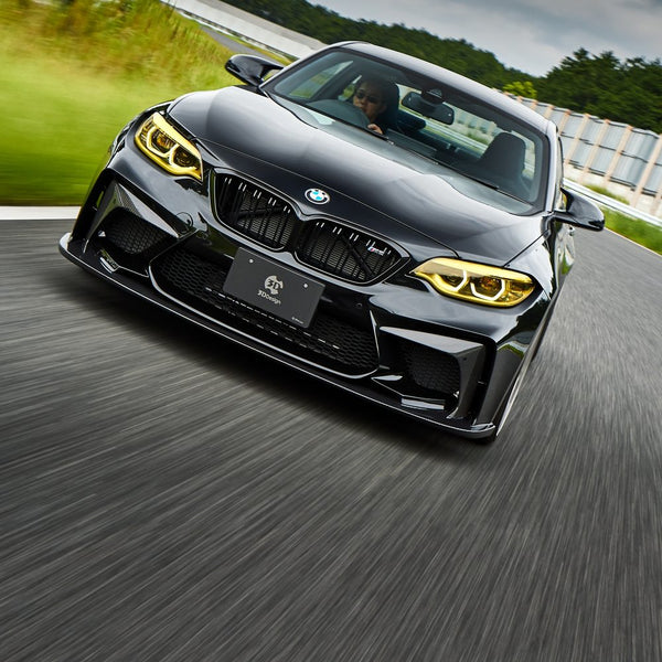 3D Design carbon front bumper on a BMW F87 M2