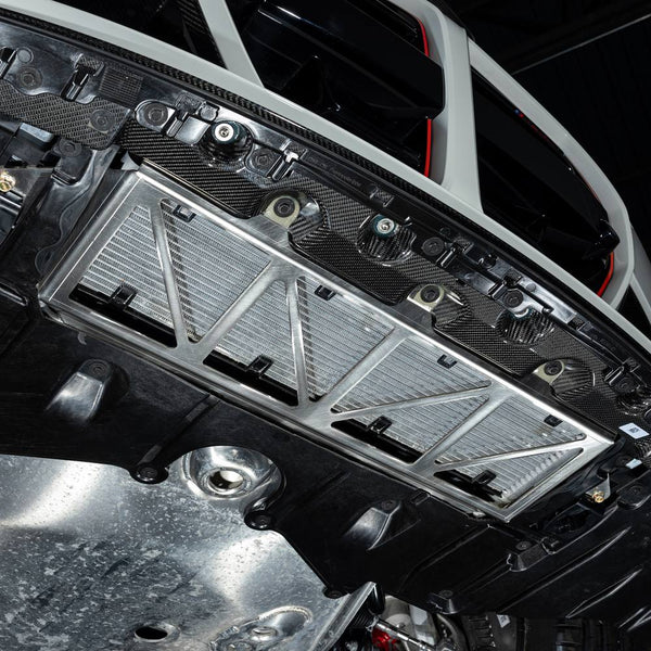 Fall-Line Motorsports oil cooler guard on a BMW G8X M3