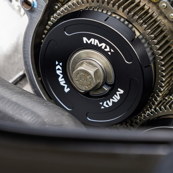 MMX Performance VANOS cover set on a BMW E9X M3 S65 V8