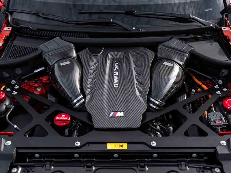Eventuri black carbon intake system installed on a BMW F95 X5 M