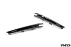 IND F8X M3 M4 Carbon Side Marker Set, exterior car accessories with white background, showcasing sleek design and craftsmanship.