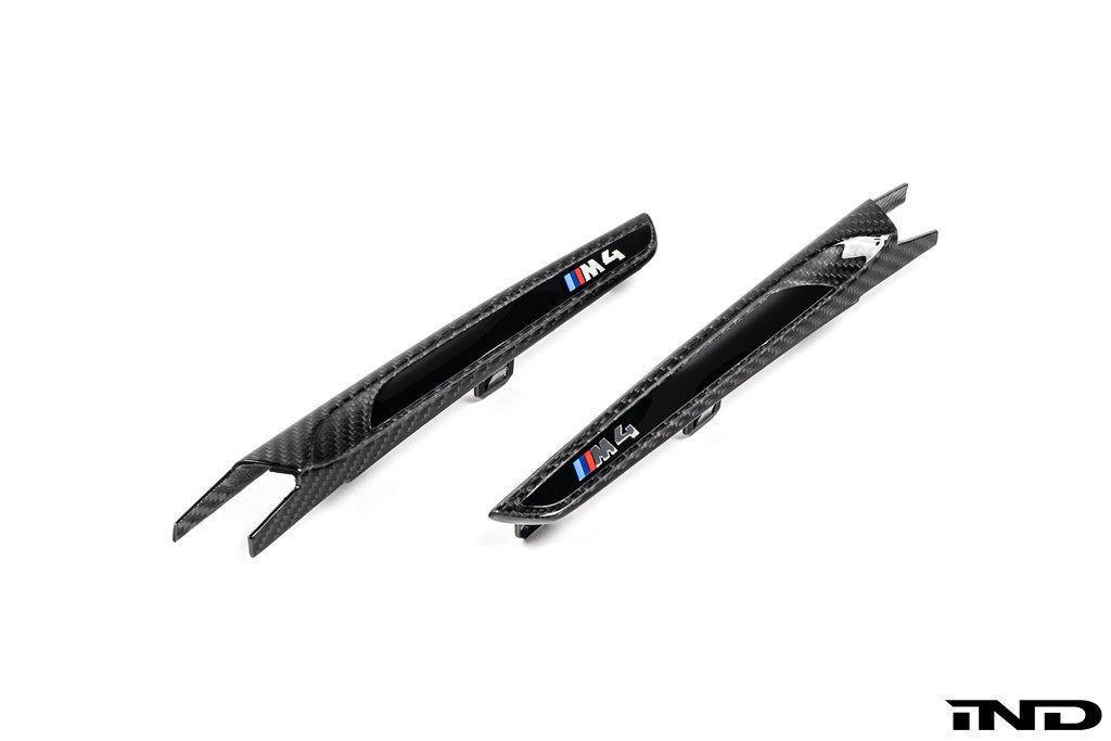 IND Carbon Side Marker Set for BMW F8X M3 and M4, exterior accessories with white background display