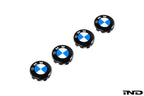 IND Gloss Black Wheel Center Cap Set for BMW, 56mm size, featuring Next Dark design on a white background.