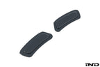 IND MK8 Golf GTI and Golf R painted front reflector set in dolphin gray metallic, exterior car accessory with white background