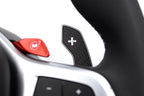 BMW G-Chassis Clubsport magnetic shift paddle set by JQ Werks in carbon V2, interior view showing sleek paddle design.