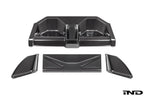 Karbonius carbon fiber rear seat delete closeout kit for BMW G87 M2 on a white background