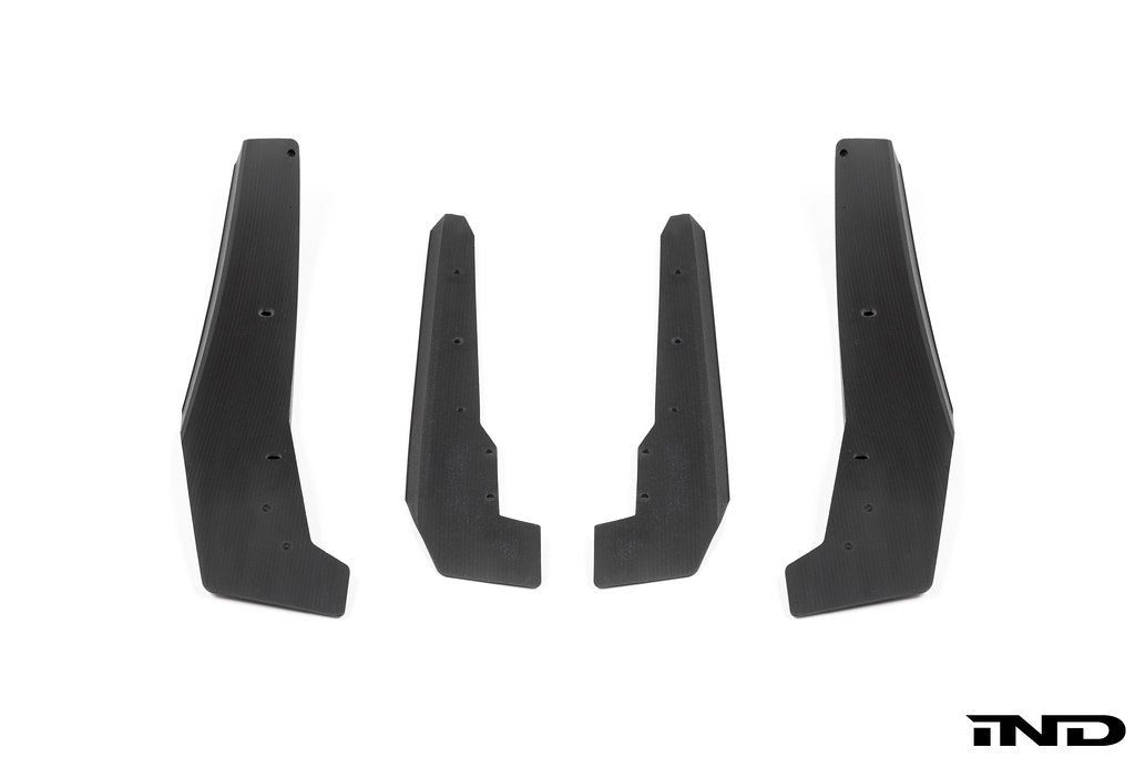 Set of Megachip G45 X3 exterior splash guards and mud flaps for BMW G45 X3, shown on a white background.