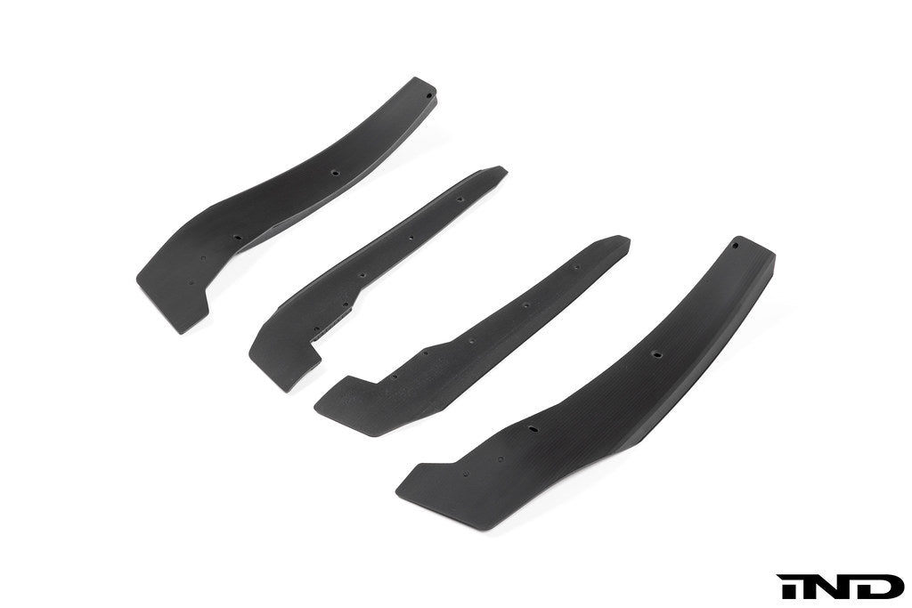 Megachip G45 X3 exterior splash guard set with mud flaps for BMW G45 X3, shown in white on a plain background.
