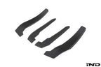 Megachip G45 X3 exterior splash guard set with mud flaps for BMW G45 X3, shown in white on a plain background.