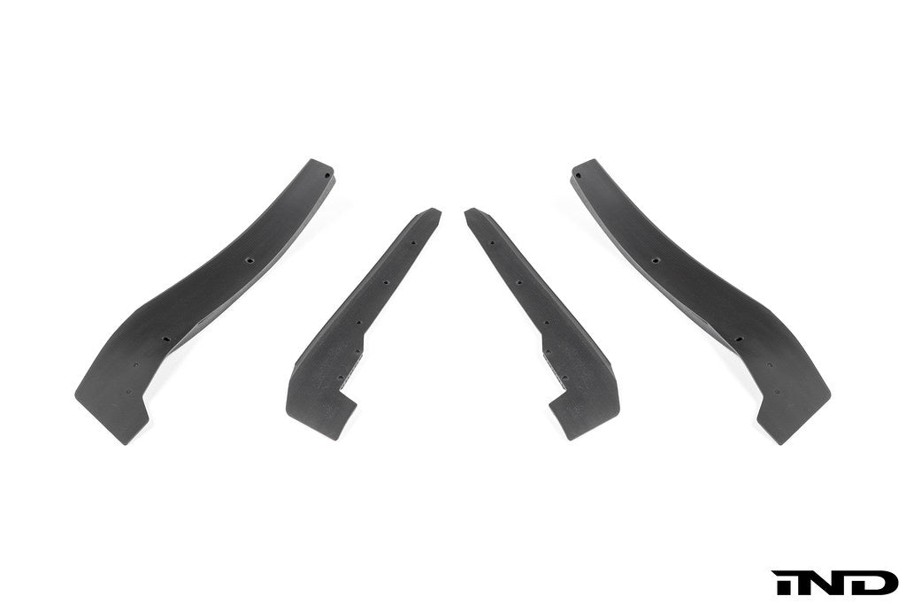 Megachip G45 X3 exterior splash guard set with mud flaps for BMW G45 X3, shown on a white background.