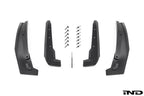 Megachip G45 X3 exterior splash guard set with mud flaps for BMW X3, white background showing the OEM-style car accessories.